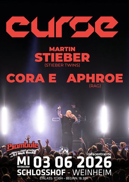 Veranstaltungsbild für Curse, Martin Stieber, Cora E, Aphroe